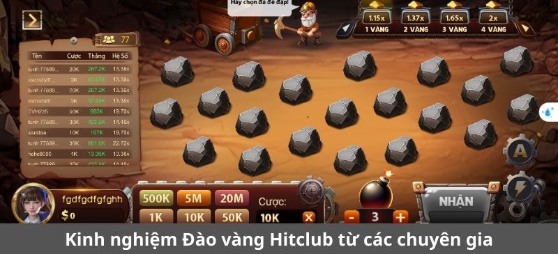 Kinh nghiệm Đào vàng Hitclub từ các chuyên gia