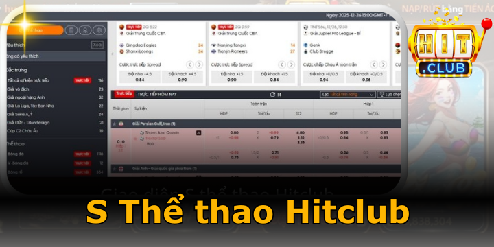 S thể thao Hitclub - Cá cược đẳng cấp với sảnh thể thao quốc tế